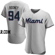 John Rooney Men's Miami Marlins Gray Authentic Road Jersey