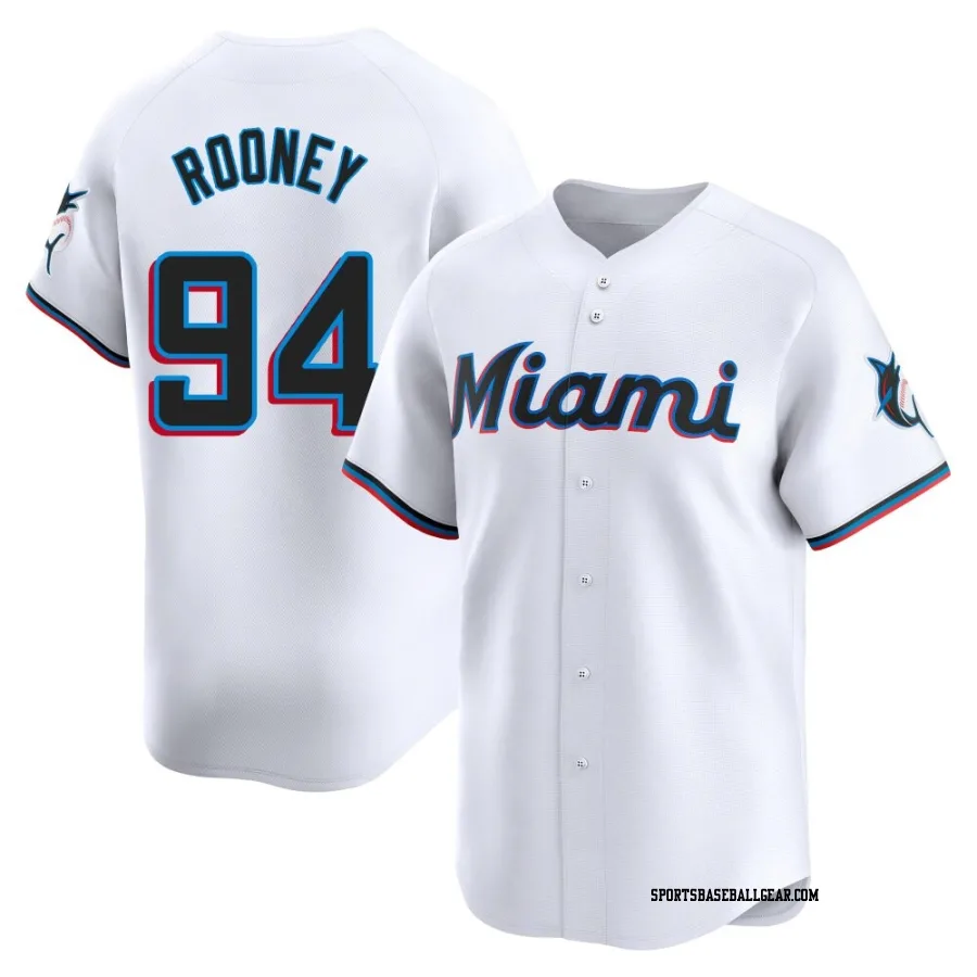 John Rooney Men's Miami Marlins White Limited Home Jersey