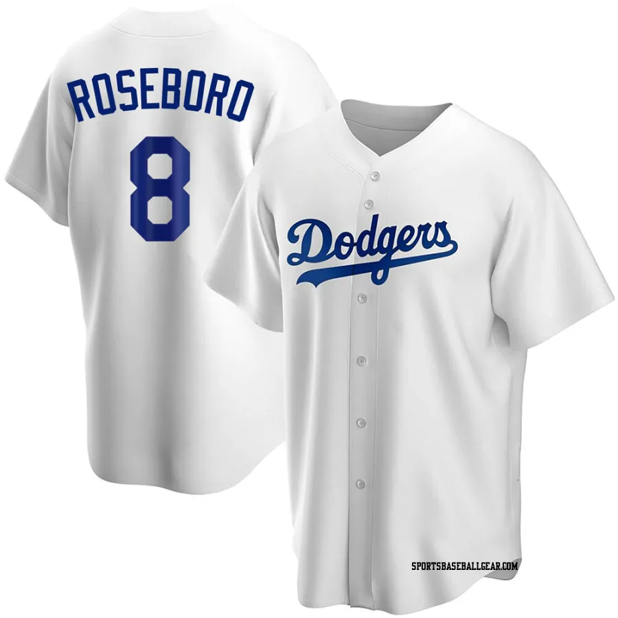 John Roseboro Men's Los Angeles Dodgers White Replica Home Jersey