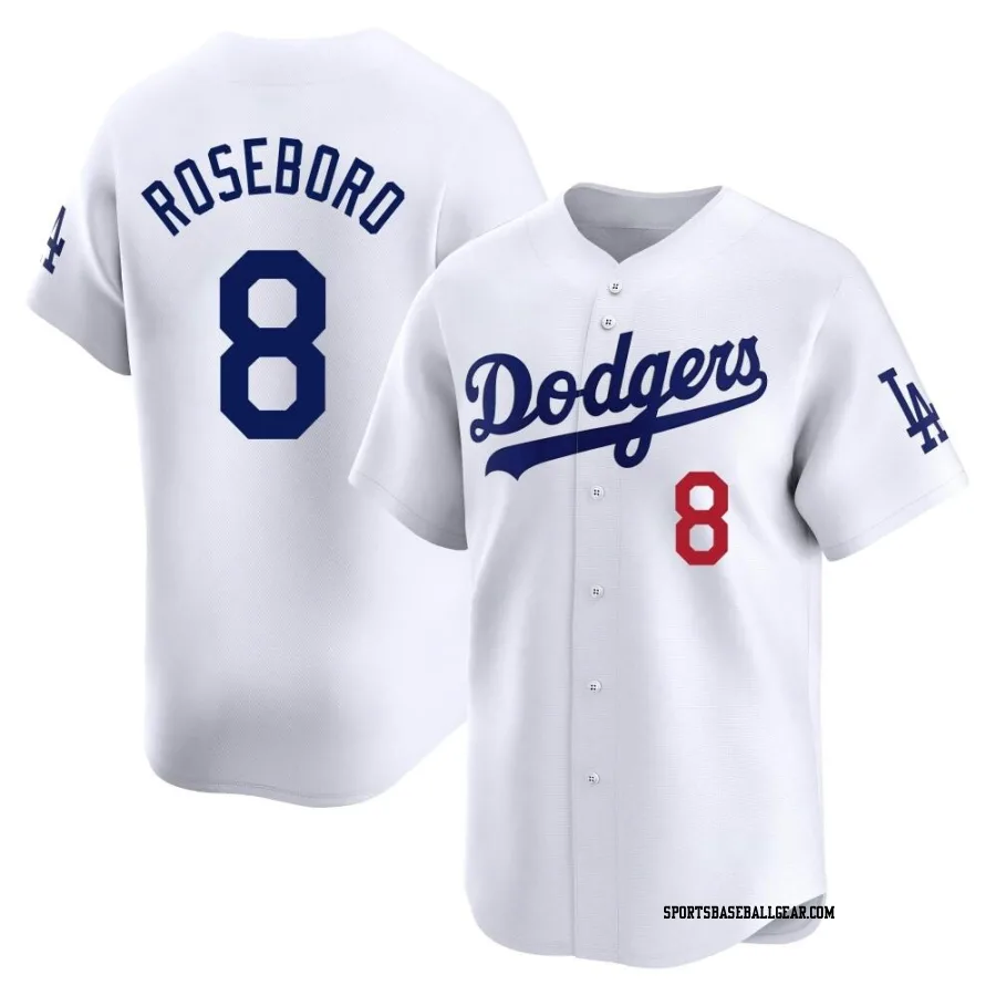 John Roseboro Youth Los Angeles Dodgers White Limited Home Jersey