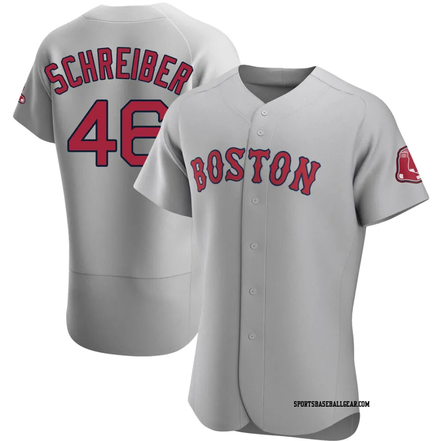 John Schreiber Men's Boston Red Sox Gray Authentic Road Jersey