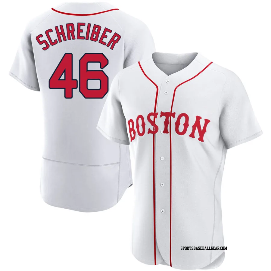 John Schreiber Men's Boston Red Sox White Authentic 2021 Patriots' Day Jersey