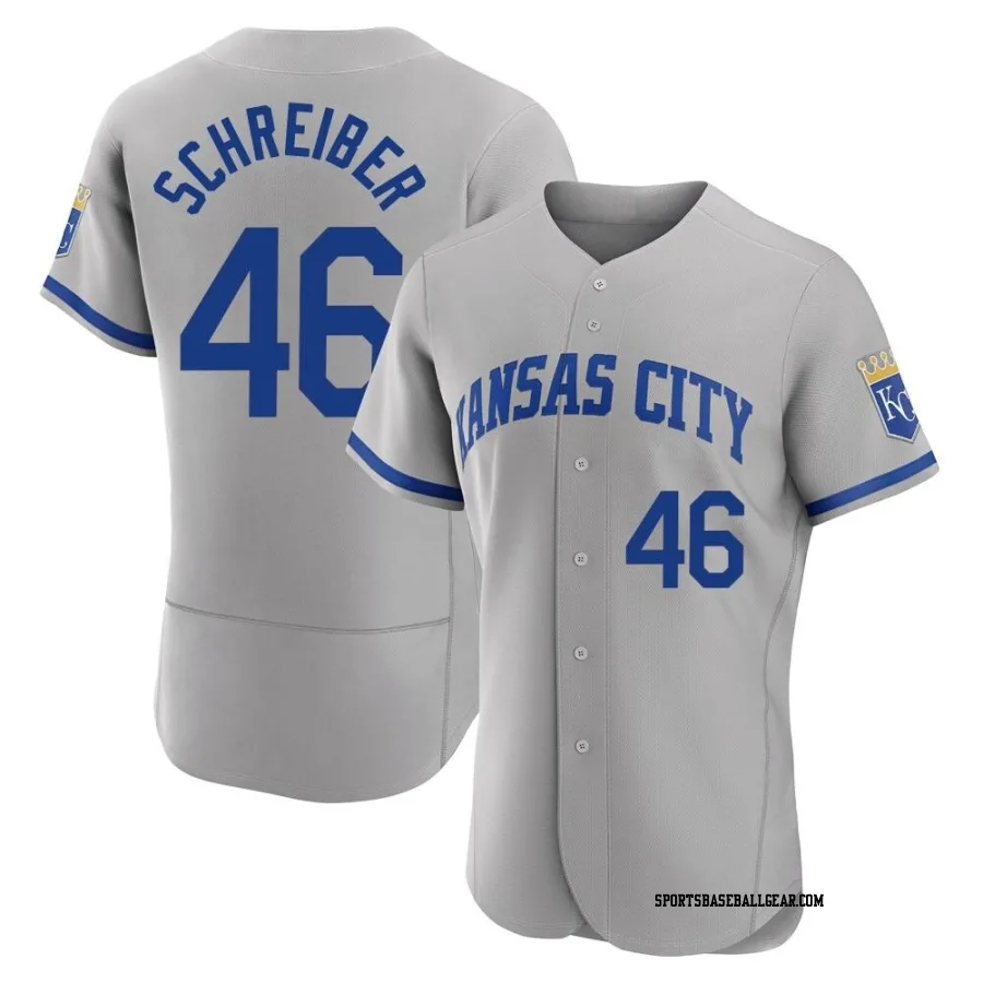 John Schreiber Men's Kansas City Royals Gray Authentic 2022 Road Jersey