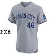 John Schreiber Men's Kansas City Royals Gray Elite Road Jersey