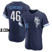 John Schreiber Men's Kansas City Royals Navy Authentic 2022 City Connect Jersey