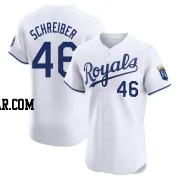 John Schreiber Men's Kansas City Royals White Elite Home Jersey