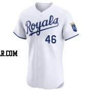 John Schreiber Men's Kansas City Royals White Elite Home Jersey