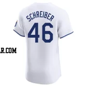 John Schreiber Men's Kansas City Royals White Elite Home Jersey