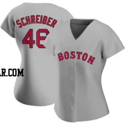 John Schreiber Women's Boston Red Sox Gray Authentic Road Jersey