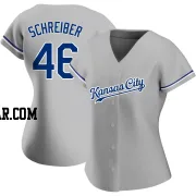 John Schreiber Women's Kansas City Royals Gray Authentic Road Jersey