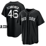 John Schreiber Youth Boston Red Sox Black/White Replica Jersey