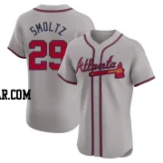 John Smoltz Men's Atlanta Braves Gray Elite Road Jersey