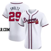 John Smoltz Men's Atlanta Braves White Elite Home Jersey