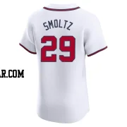 John Smoltz Men's Atlanta Braves White Elite Home Jersey