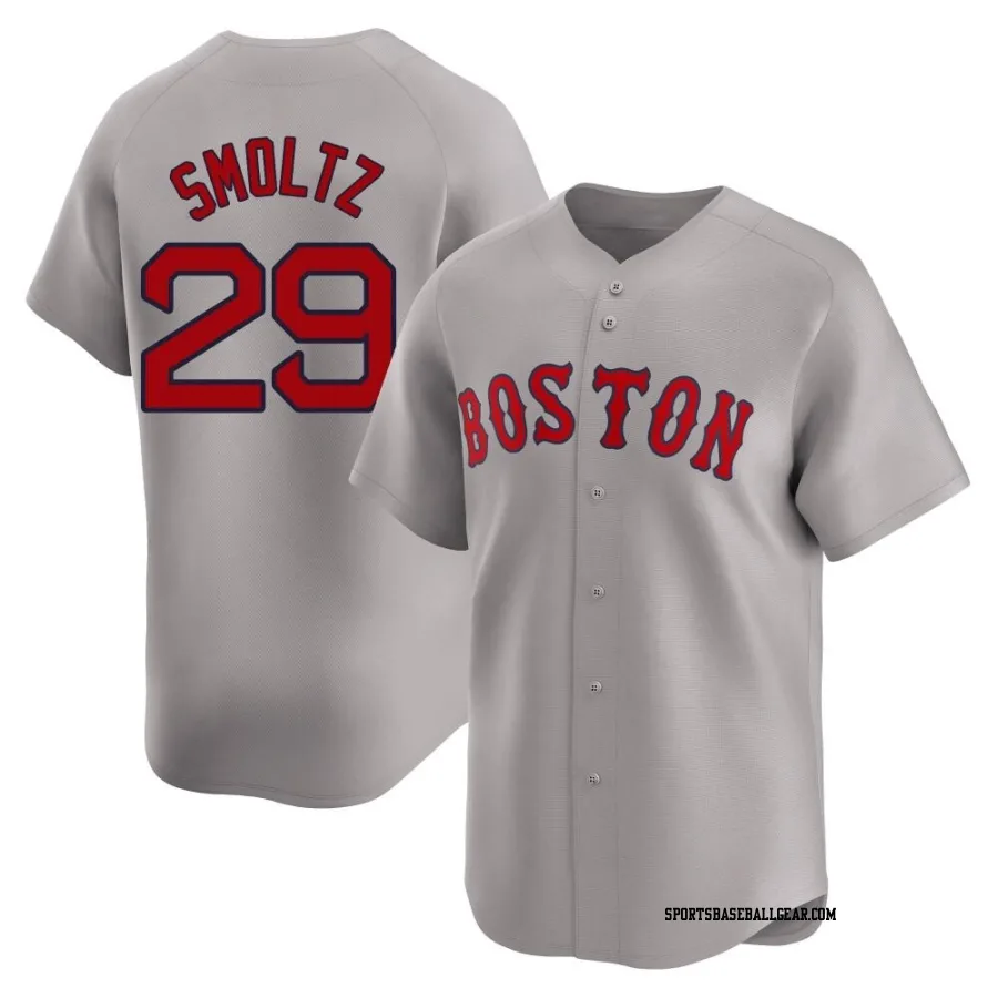 John Smoltz Men's Boston Red Sox Gray Limited Away Jersey