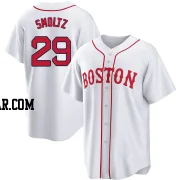 John Smoltz Men's Boston Red Sox White Replica 2021 Patriots' Day Jersey