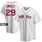 John Smoltz Men's Boston Red Sox White Replica Home Jersey