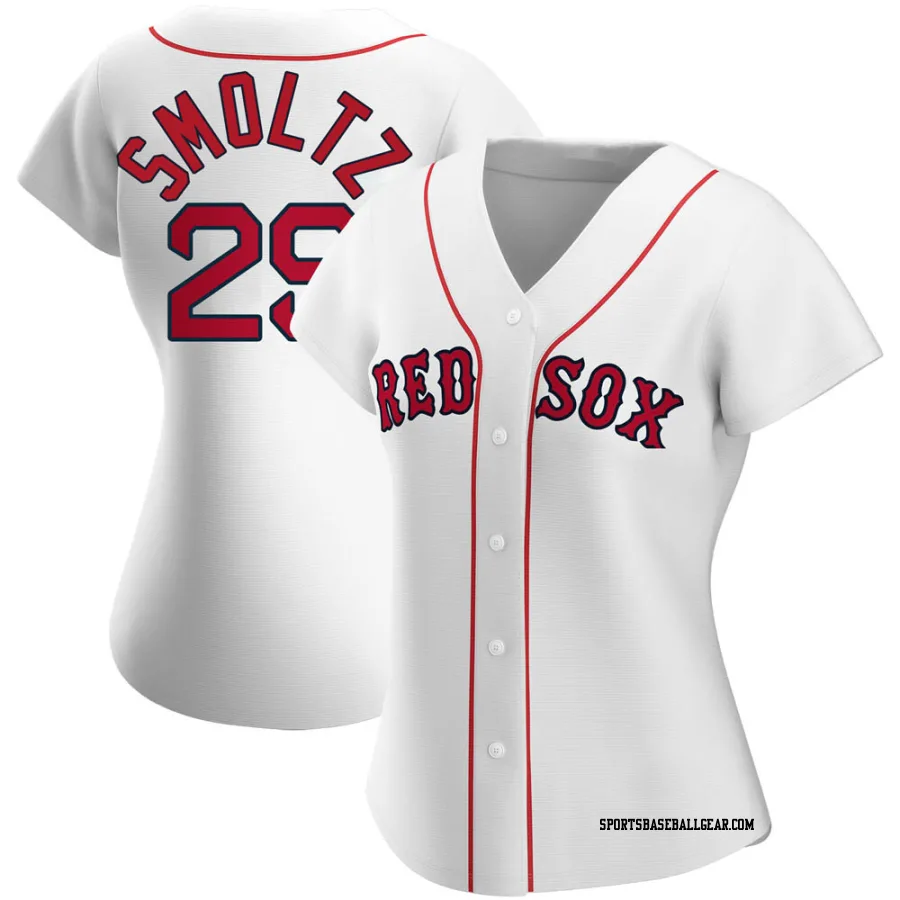 John Smoltz Women's Boston Red Sox White Authentic Home Jersey