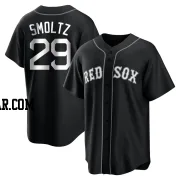 John Smoltz Youth Boston Red Sox Black/White Replica Jersey