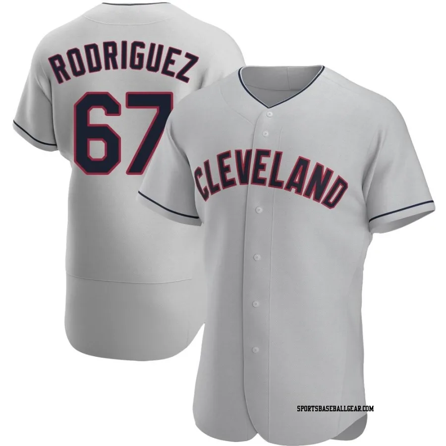 Johnathan Rodriguez Men's Cleveland Guardians Gray Authentic Road Jersey