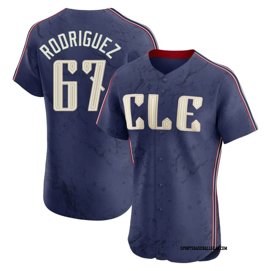 Johnathan Rodriguez Men's Cleveland Guardians Navy Elite 2024 City Connect Jersey