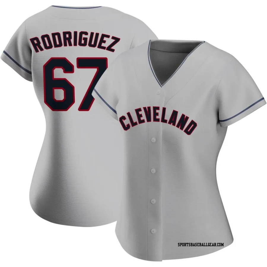 Johnathan Rodriguez Women's Cleveland Guardians Gray Replica Road Jersey