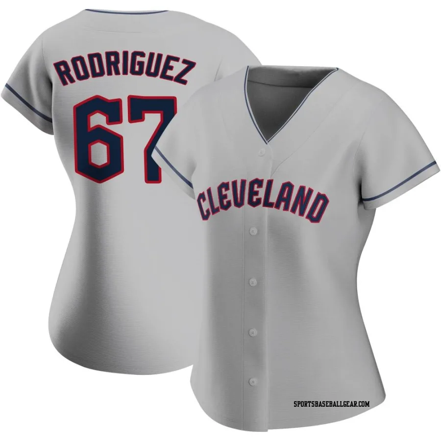 Johnathan Rodriguez Women's Cleveland Guardians Gray Replica Road Jersey