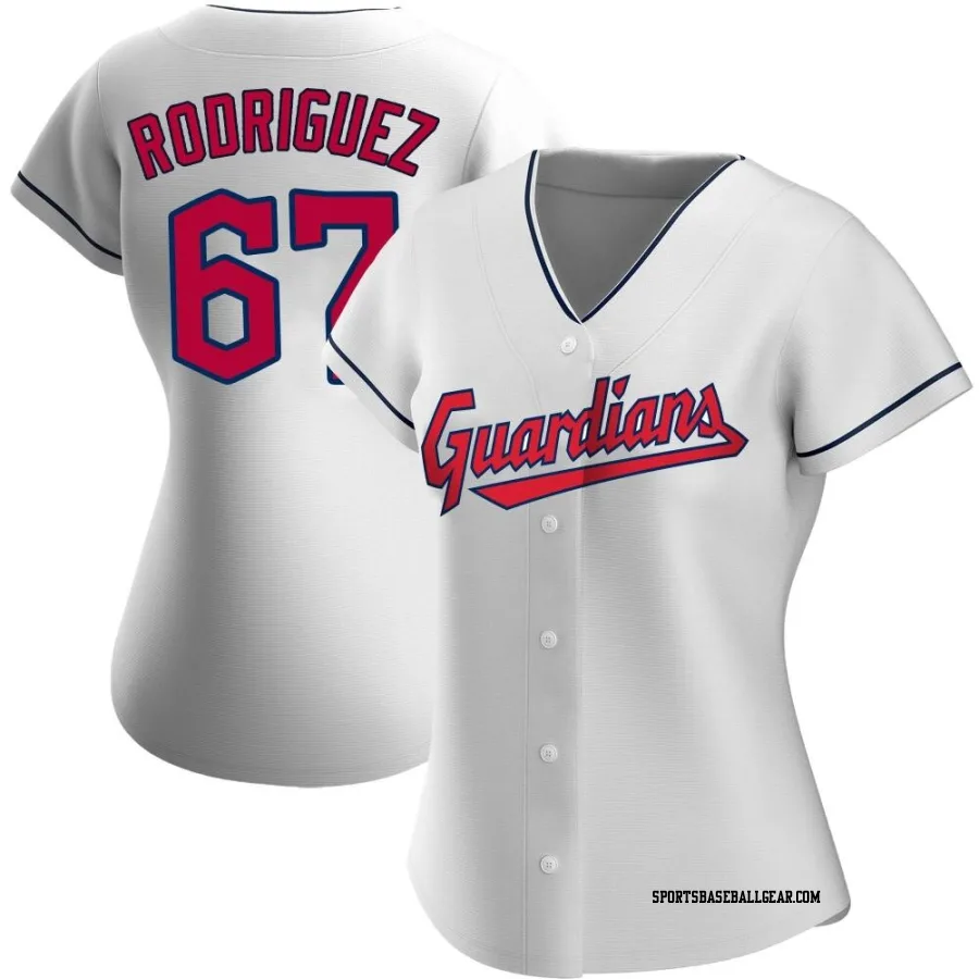 Johnathan Rodriguez Women's Cleveland Guardians White Authentic Home Jersey