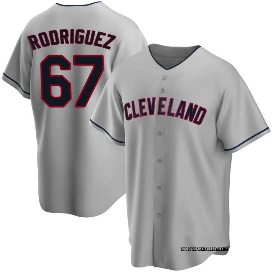 Johnathan Rodriguez Youth Cleveland Guardians Gray Replica Road Jersey