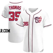 Johnathon Thomas Men's Washington Nationals White Authentic Alternate Jersey