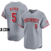 Johnny Bench Youth Cincinnati Reds Gray Limited Away Jersey