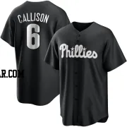 Johnny Callison Men's Philadelphia Phillies Black/White Replica Jersey