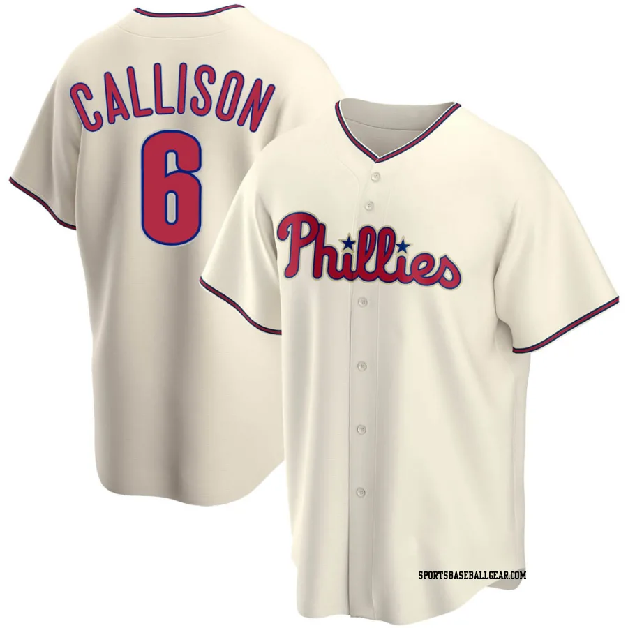 Johnny Callison Men's Philadelphia Phillies Cream Replica Alternate Jersey