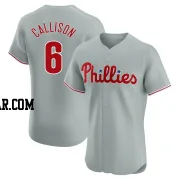 Johnny Callison Men's Philadelphia Phillies Gray Elite Road Jersey