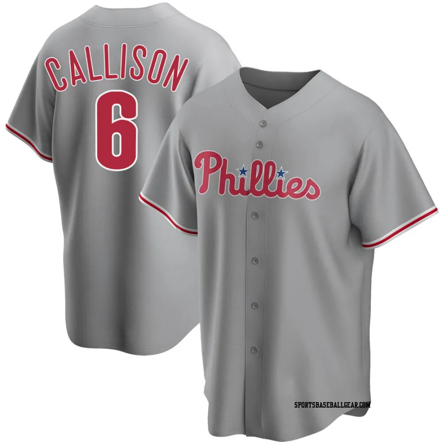 Johnny Callison Men's Philadelphia Phillies Gray Replica Road Jersey