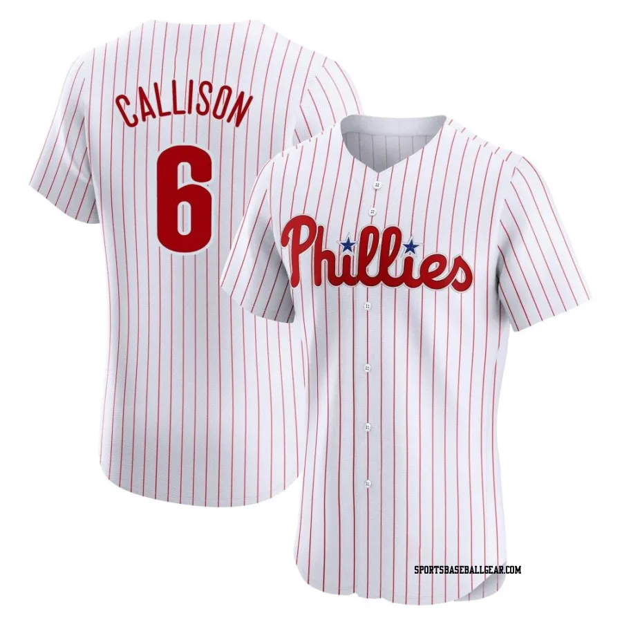 Johnny Callison Men's Philadelphia Phillies White Elite Home Jersey