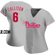 Johnny Callison Women's Philadelphia Phillies Gray Authentic Road Jersey