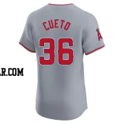 Johnny Cueto Men's Los Angeles Angels Gray Elite Road Jersey