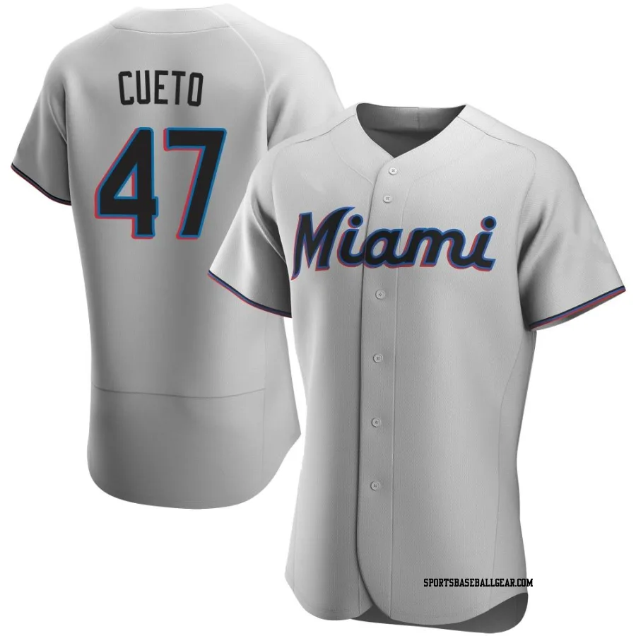 Johnny Cueto Men's Miami Marlins Gray Authentic Road Jersey