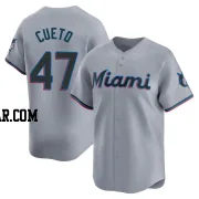 Johnny Cueto Men's Miami Marlins Gray Limited Road Jersey