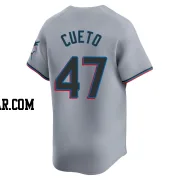 Johnny Cueto Men's Miami Marlins Gray Limited Road Jersey