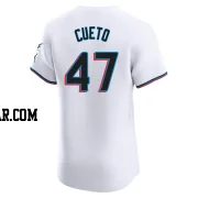 Johnny Cueto Men's Miami Marlins White Elite Home Jersey