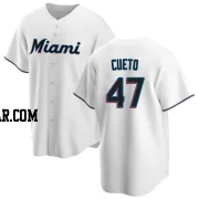 Johnny Cueto Men's Miami Marlins White Replica Home Jersey