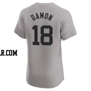 Johnny Damon Men's New York Yankees Gray Elite Road Jersey