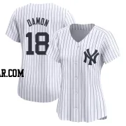 Johnny Damon Women's New York Yankees White Limited Yankee Home Jersey