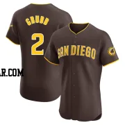 Johnny Grubb Men's San Diego Padres Brown Elite Road Vapor Premier Jersey