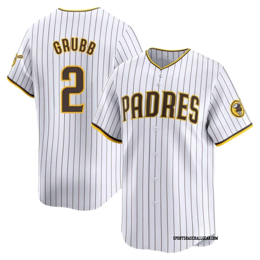 Johnny Grubb Men's San Diego Padres White Limited Home Jersey