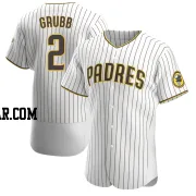 Johnny Grubb Men's San Diego Padres White/Brown Authentic Home Jersey