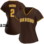 Johnny Grubb Women's San Diego Padres Brown Authentic Road Jersey