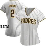 Johnny Grubb Women's San Diego Padres White/Brown Authentic Home Jersey